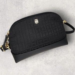 Tommy Hilfiger Black Tonal Jacquard Small Domed Crossbody - NWT